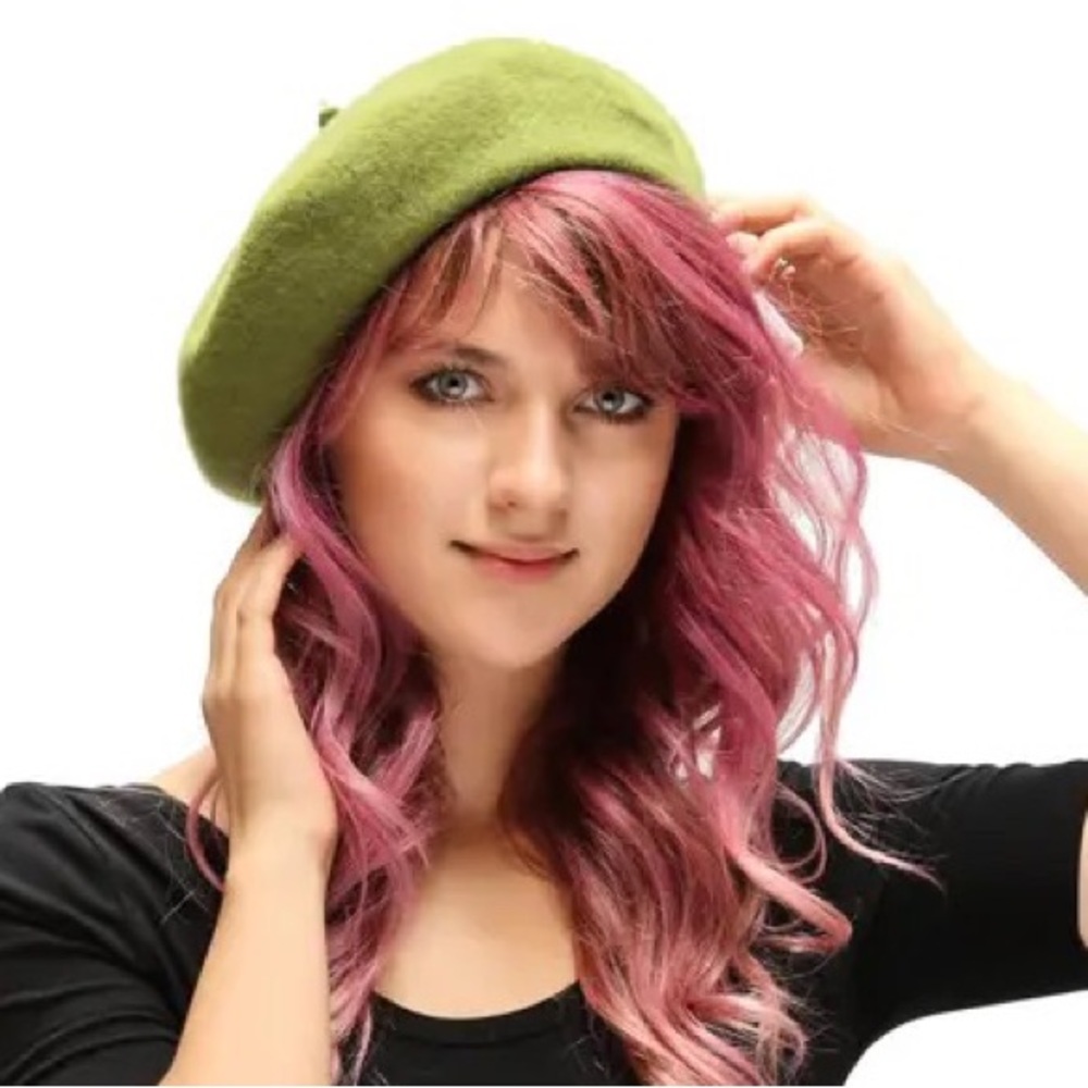 WOOL LIME GREEN BERET